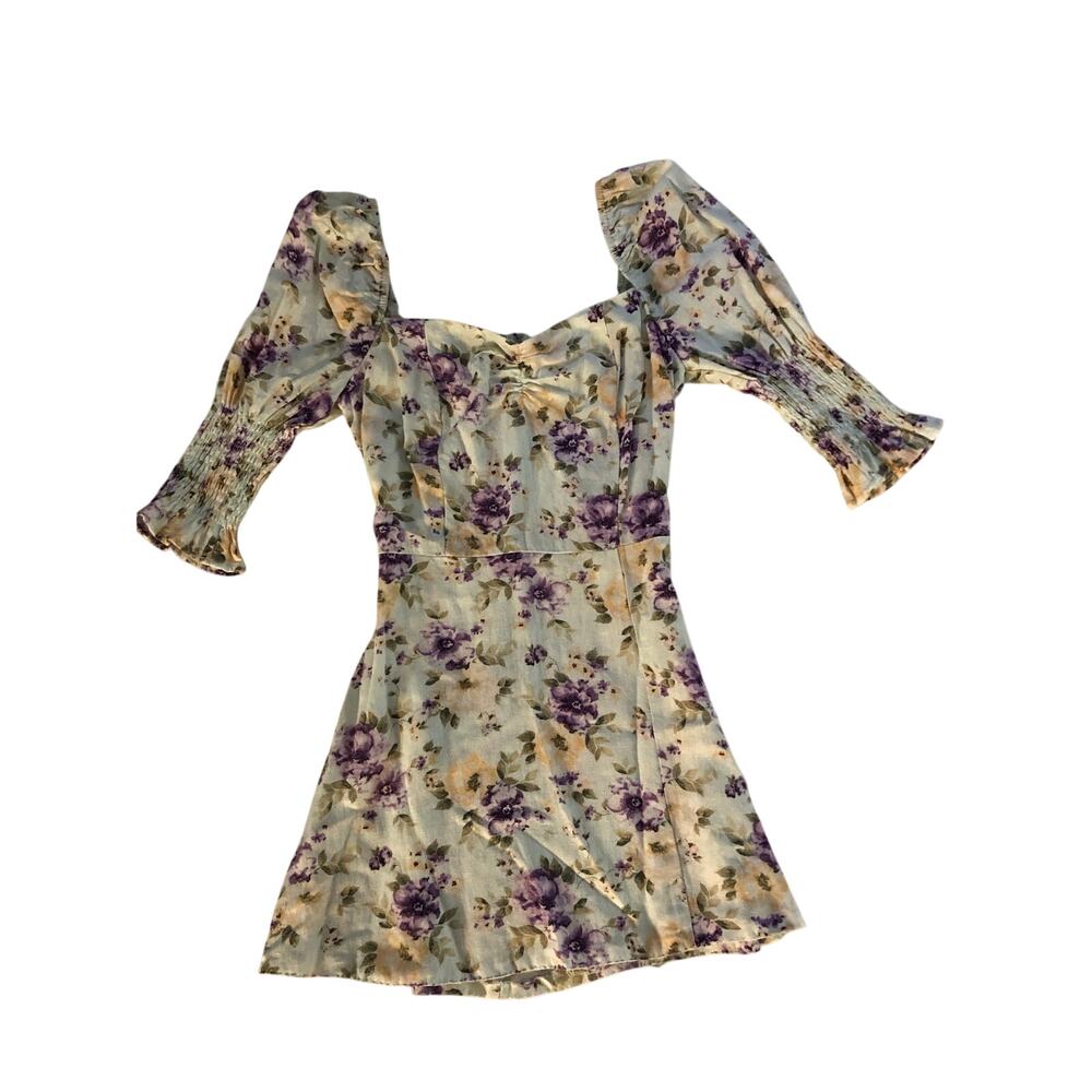 Blue Rain floral blouse Size XS